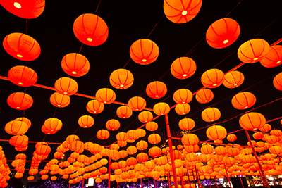 Lantern display for Lunar New Year